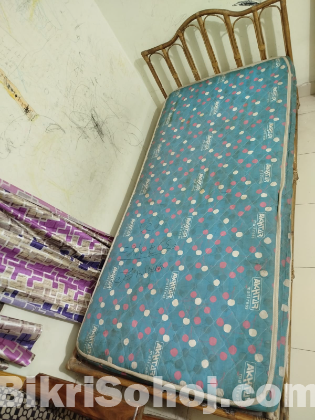 বেতের সিঙ্গেল খাট(ম্যাট্রেসসহ)